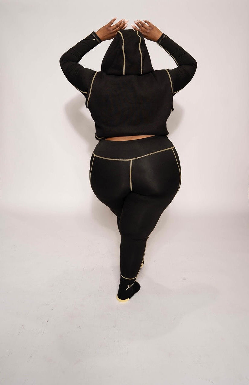 Carbon Chain Crop Hoodie