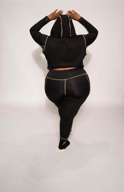Carbon Chain Crop Hoodie