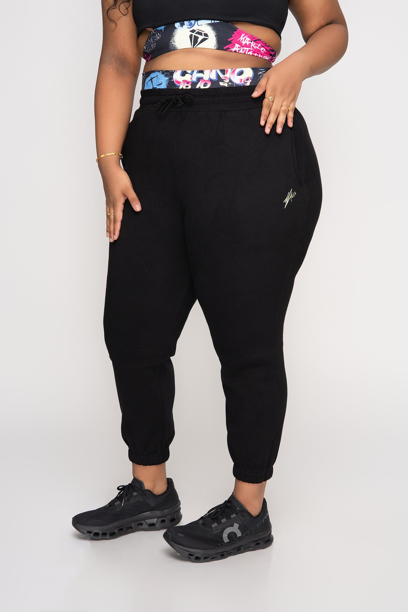 Sweatpants w/ Exposed Graffiti Band