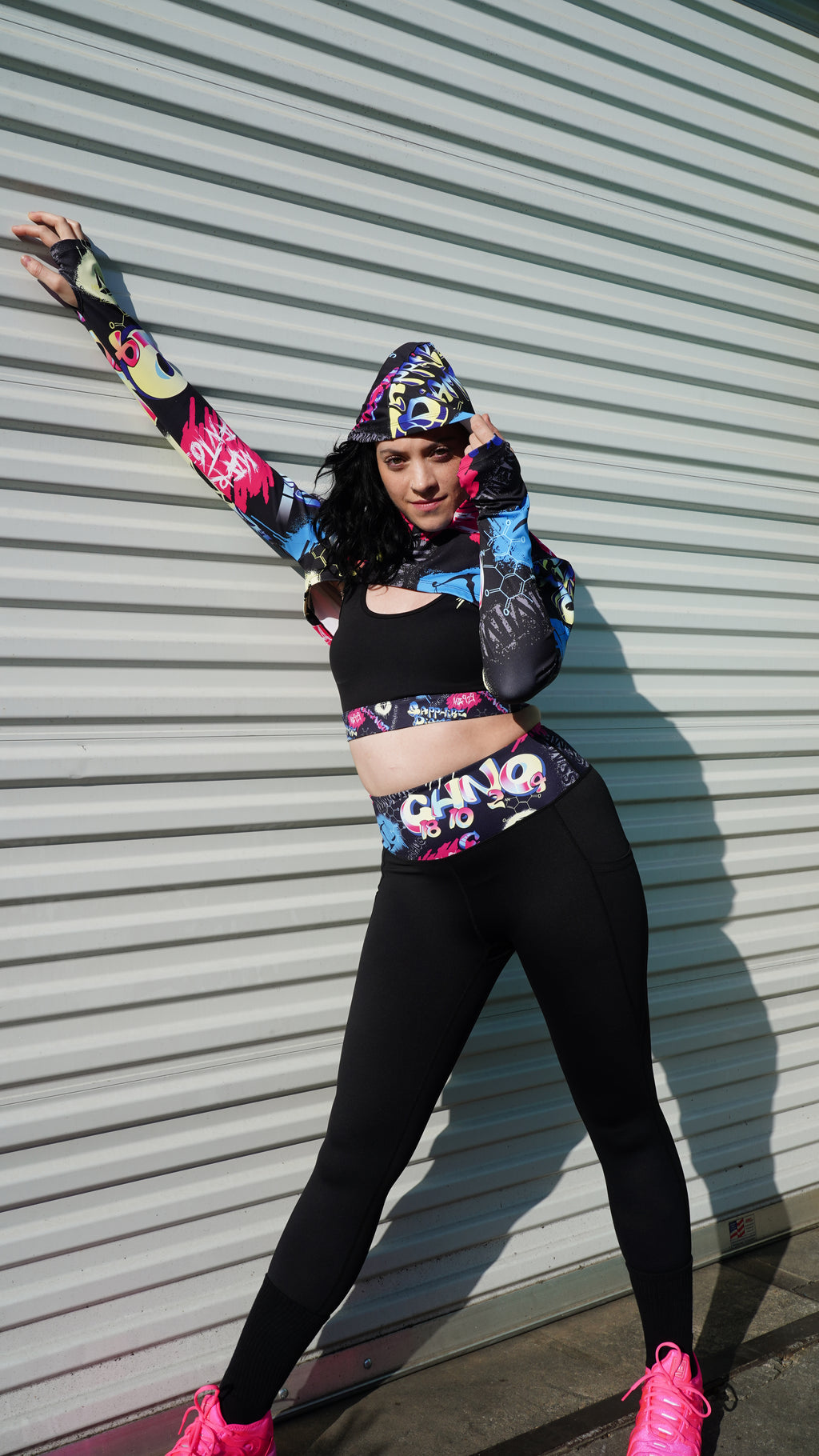 Graffiti Crop Hoodie