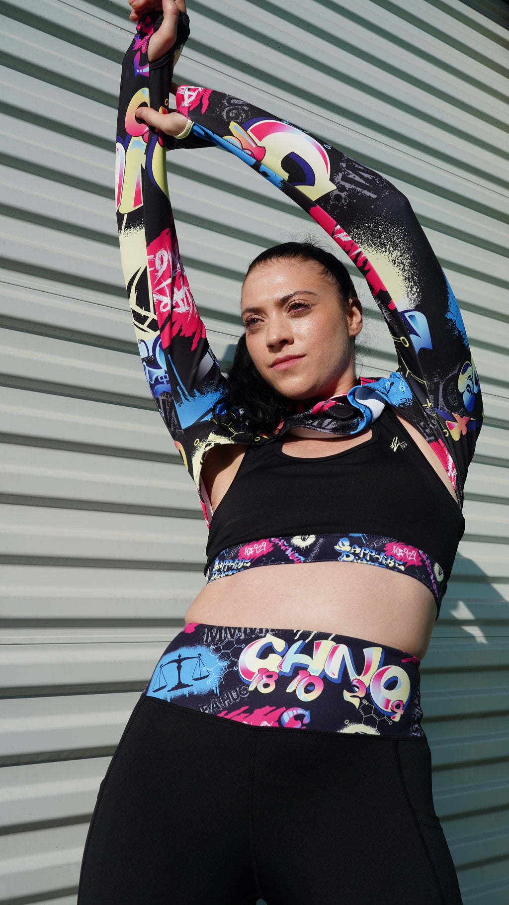 Graffiti Crop Hoodie