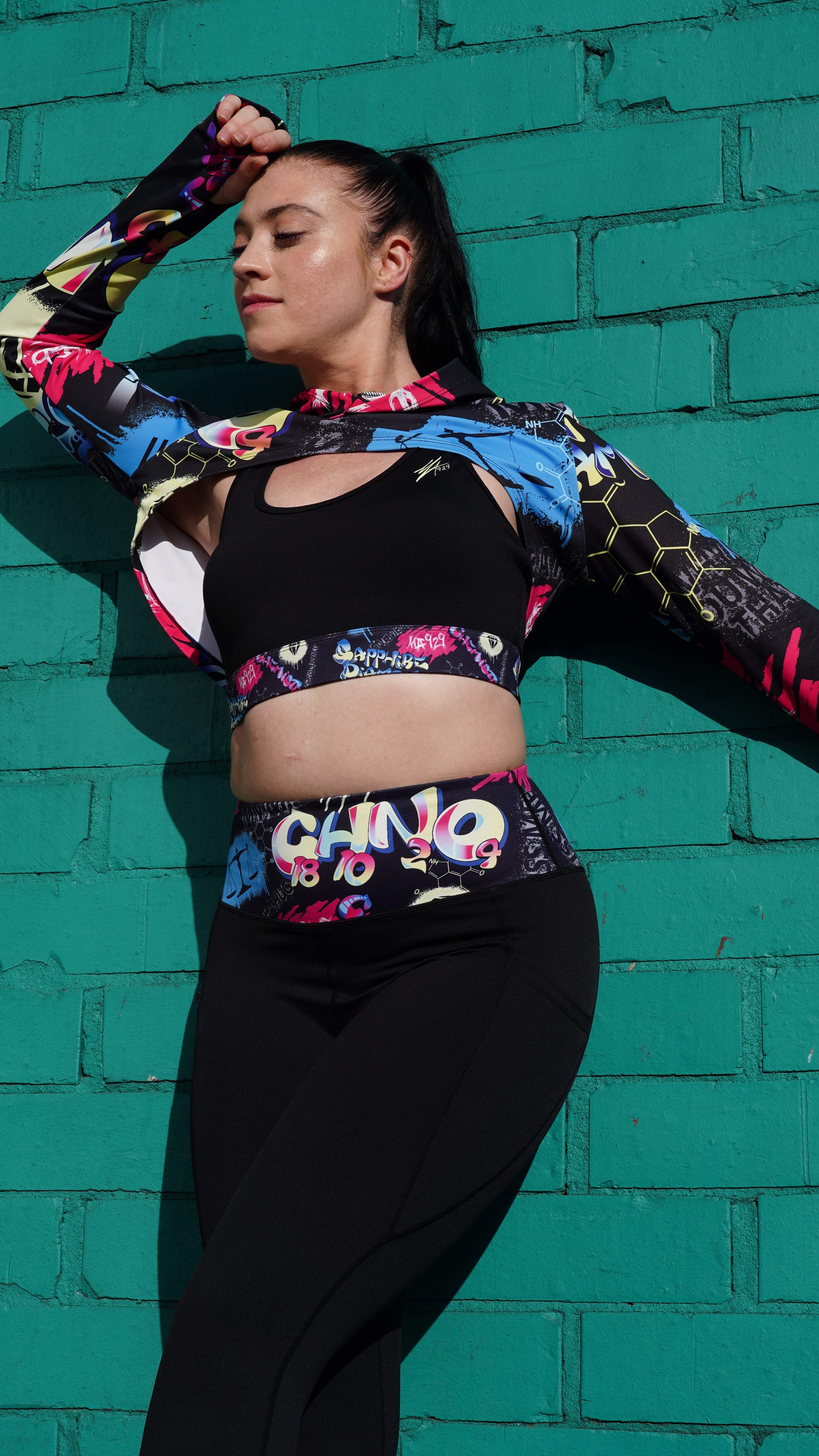 Graffiti Crop Hoodie