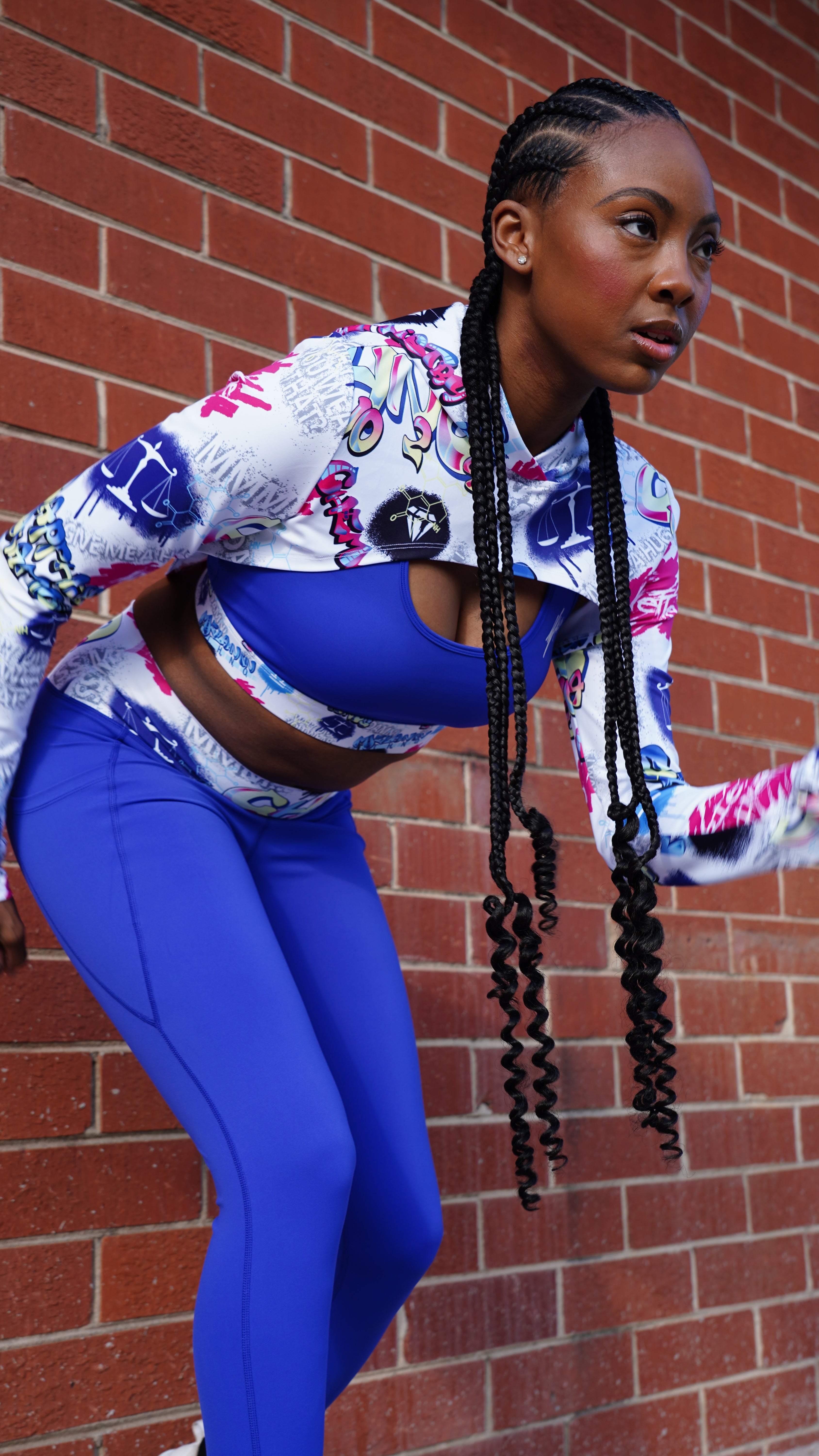 Graffiti Crop Hoodie