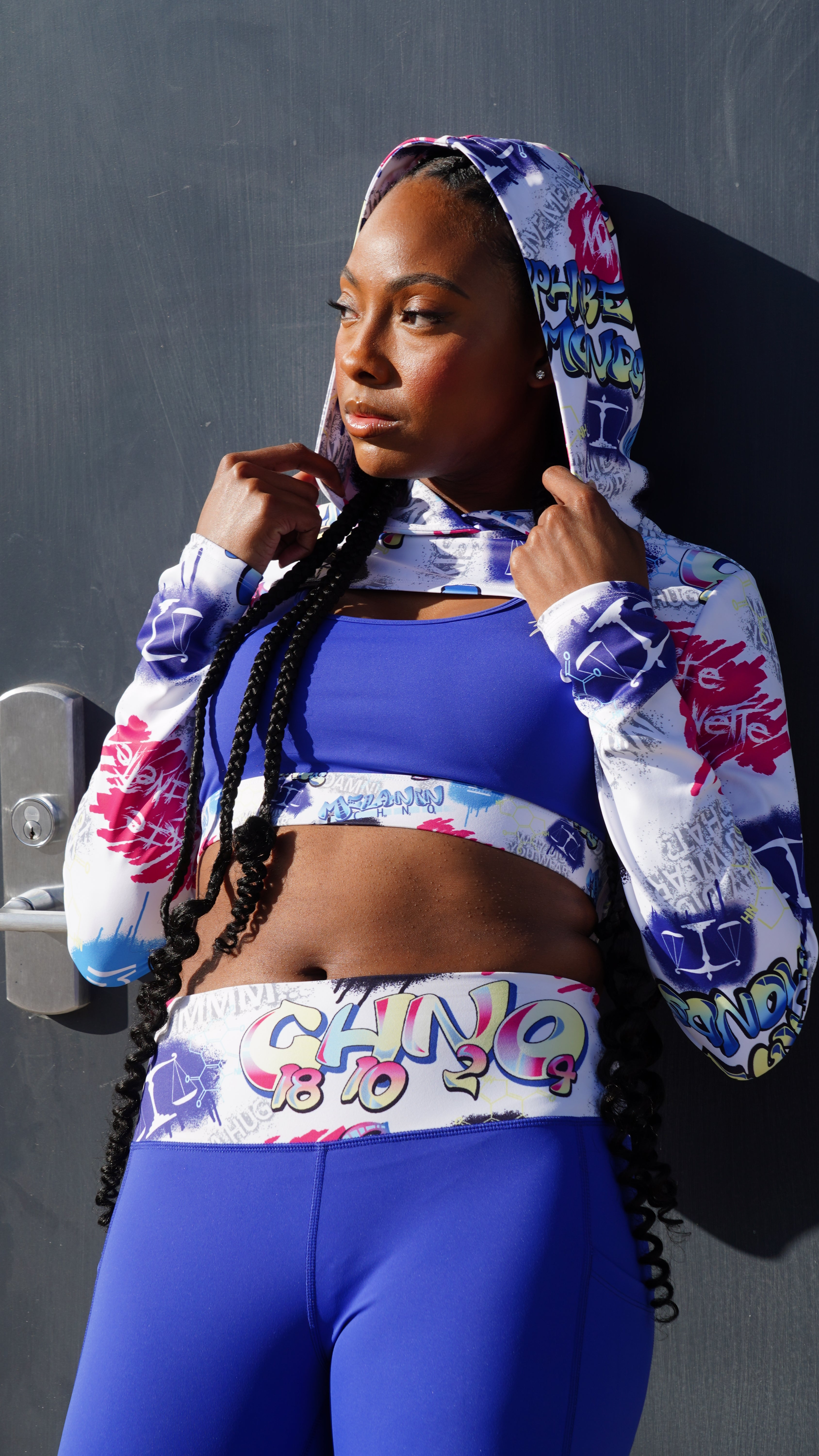Graffiti Crop Hoodie