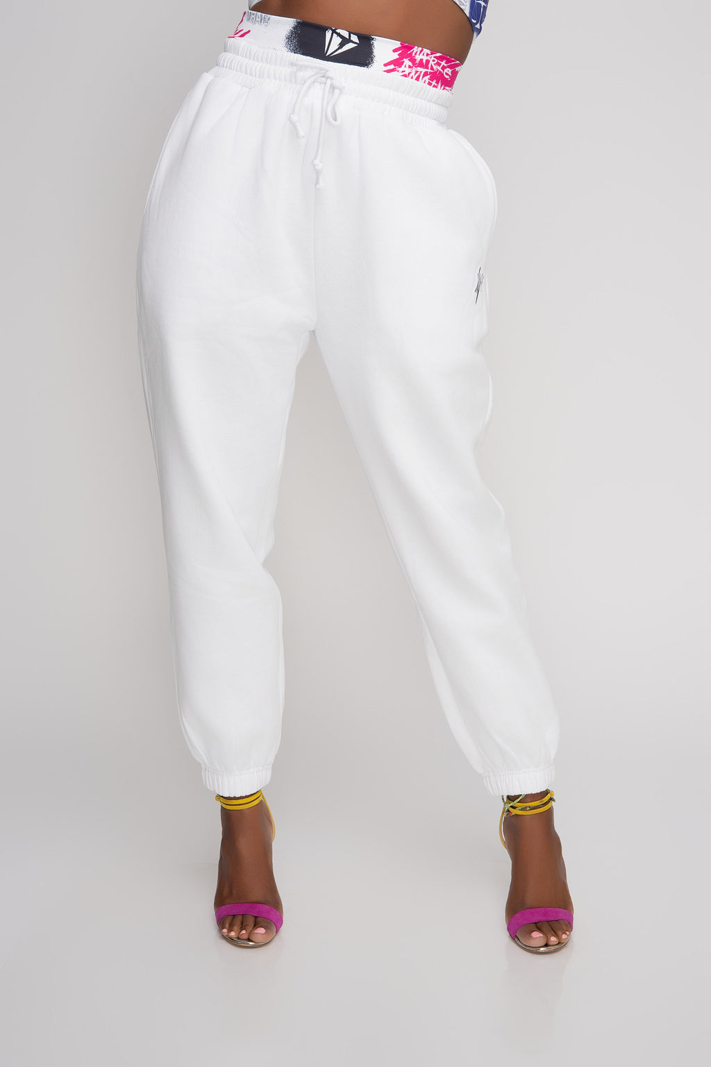 Sweatpants w/ Exposed Graffiti Band