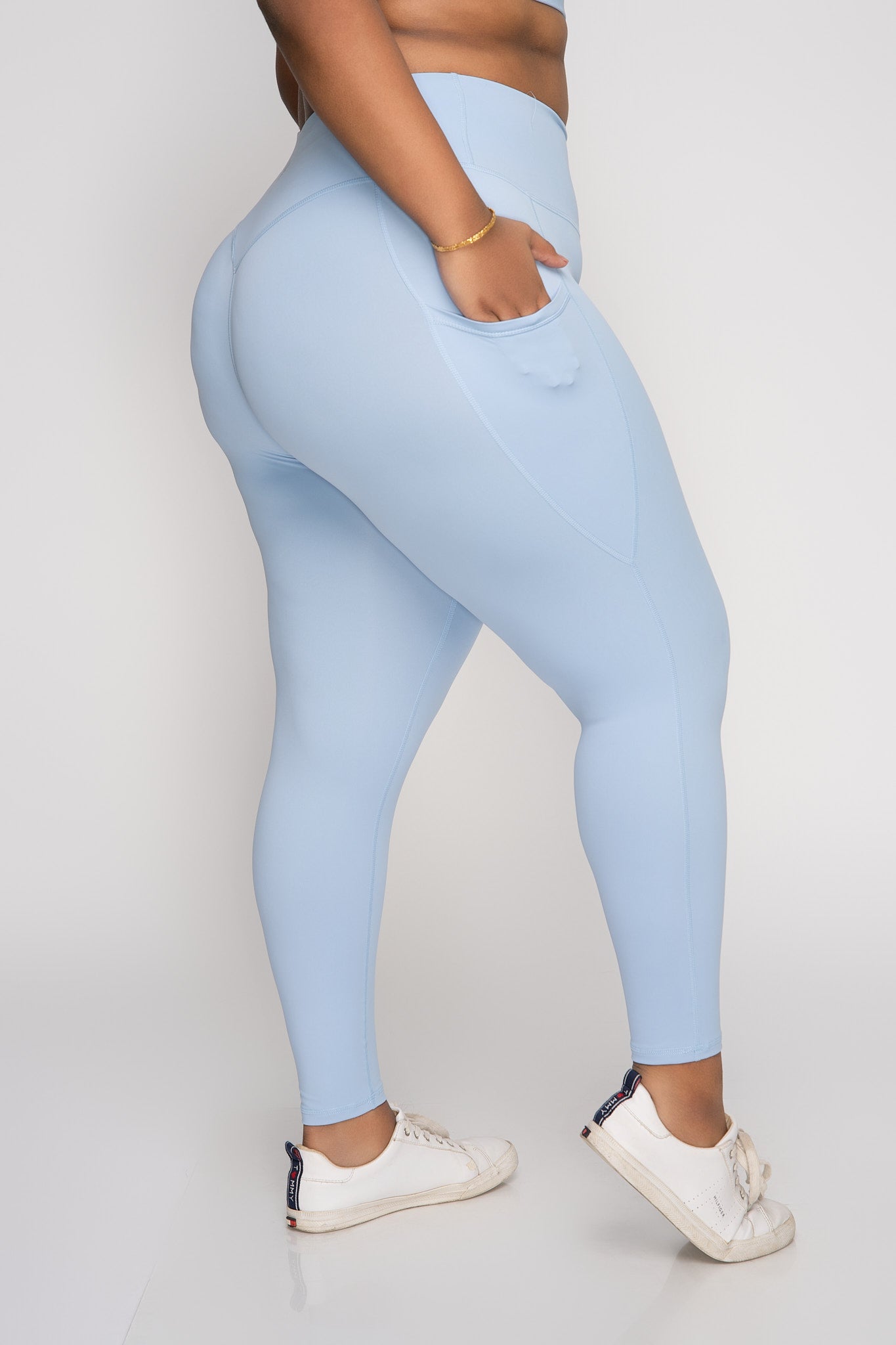 Powder Blue Design Leggings